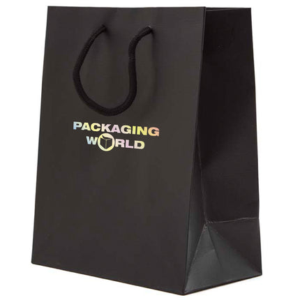 Black Digital Printed Luxury Embossed Gift Bag A4 | Portrait Paper Bag