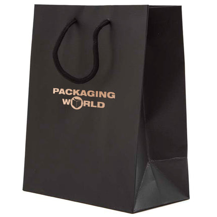 Black Foil Printed Luxury Embossed Gift Bag A4 | Portrait Paper Bag