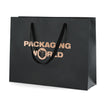 Black Foil Printed Eco Kraft Gift Bag A4 | Landscape Paper Bag