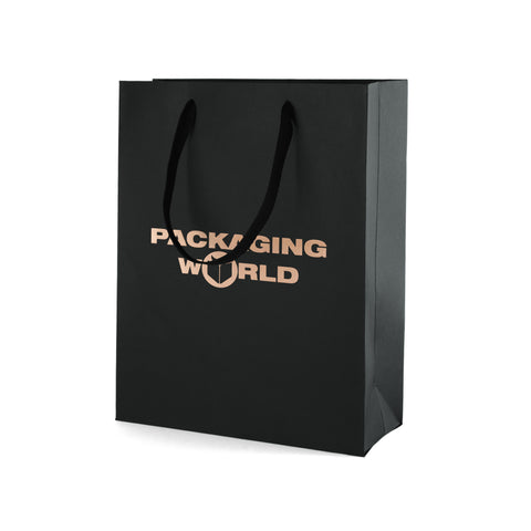 Black Foil Printed Eco Kraft Gift Bag A4 | Portrait Paper Bag