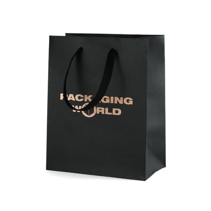 Black Foil Printed Eco Kraft Gift Bag A5 | Portrait Paper Bag