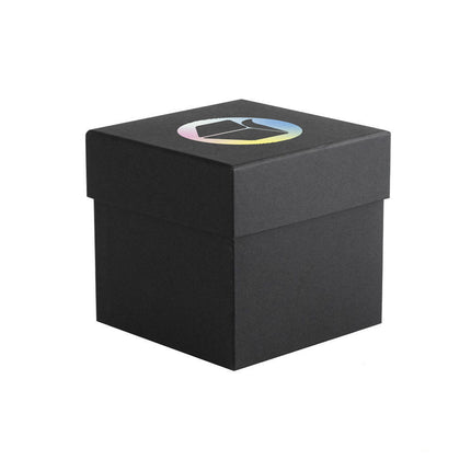 Black Digital Printed Luxury Rigid Candle Gift Box Large | Eco Kraft Box