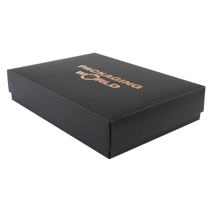 Black Foil Printed Matt Laminated Gift Box A5 | Easy to Assemble