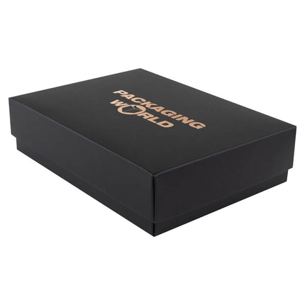 Black Foil Printed Matt Laminated Gift Box A6 | Easy to Assemble