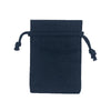 Navy Rectangular Cotton Linen Bag Medium | Cotton Drawstring Bag