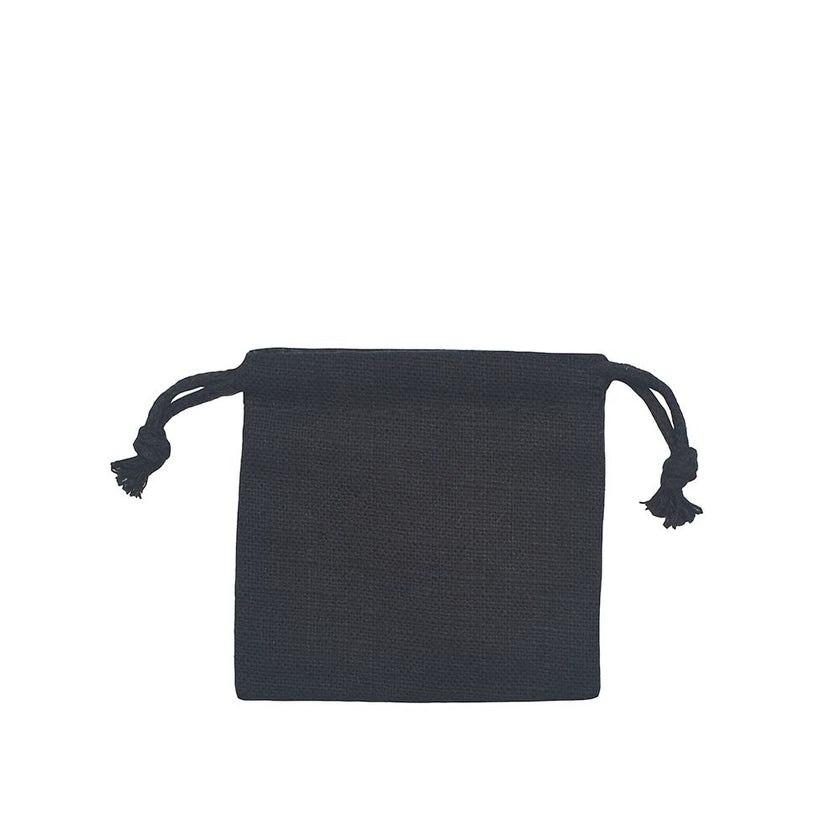 Black cotton drawstring bag best sale