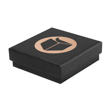 Black Foil Printed Eco Kraft Stud Ring Jewellery Box | FSC