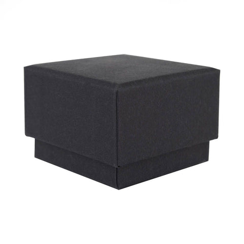 Black Eco Kraft Ring Jewellery Box | Anti-tarnish | FSC