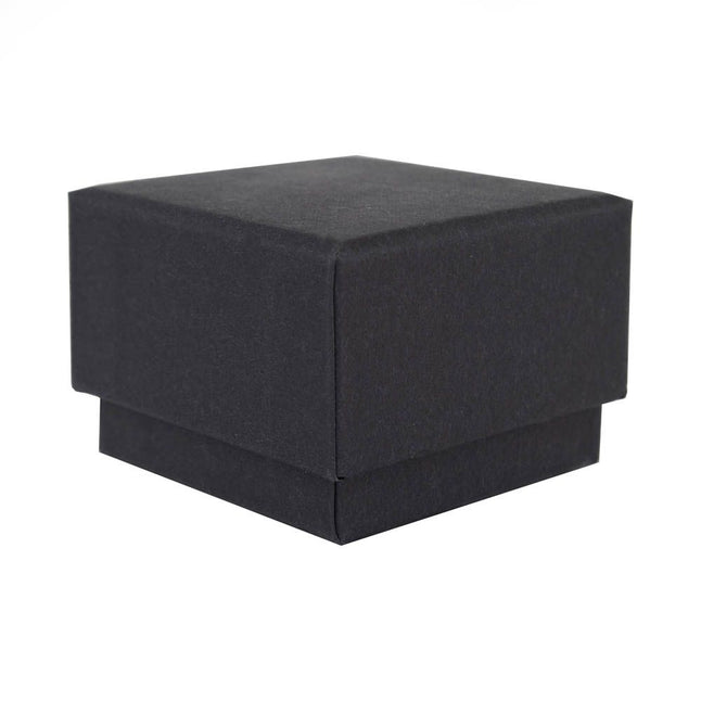 Black Branded Eco Kraft Ring Jewellery Box | FSC