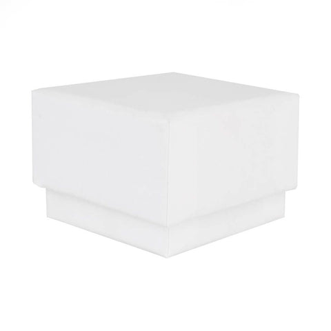 White Digital Printed Eco Kraft Ring Jewellery Box | FSC