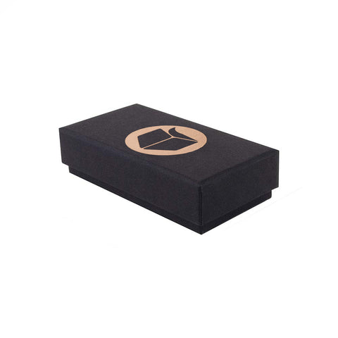 Black Foil Printed Eco Kraft Cufflink Earring Box | FSC