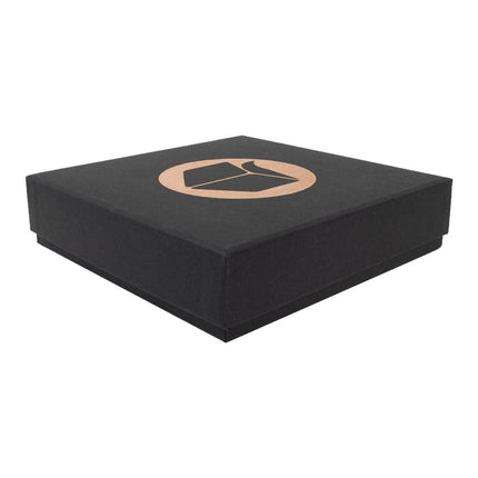 Black Foil Printed Eco Kraft Deep Necklace Jewellery Box | FSC