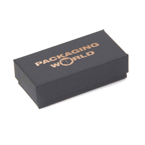 Black Foil Printed Cufflink Jewellery Gift Box